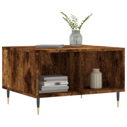Table basse Chêne fumé 60x50x36,5 cm Bois d'ingénierie 