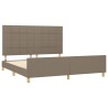 Cadre de lit sans matelas taupe 160x200 cm tissu 