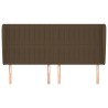 Tête de lit avec oreilles Marron foncé 183x23x118/128 cm Tissu 