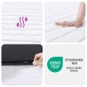 Matelas en mousse moyennement doux 200x200 cm 