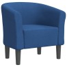 Chaise cabriolet bleu tissu 