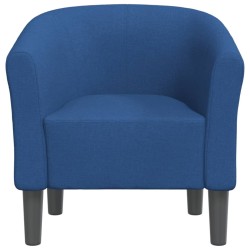 Chaise cabriolet bleu tissu 