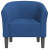 Chaise cabriolet bleu tissu 
