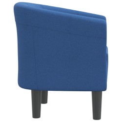 Chaise cabriolet bleu tissu 