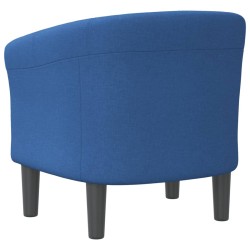 Chaise cabriolet bleu tissu 
