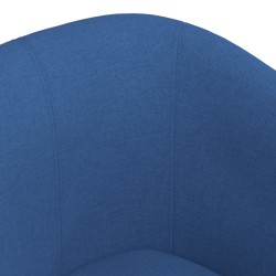 Chaise cabriolet bleu tissu 