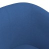 Chaise cabriolet bleu tissu 