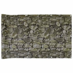 Écran d'intimité de balcon aspect pierre 1000x75 cm PVC 
