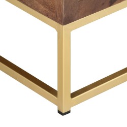 Meuble TV 138x30x46 cm Bois massif de manguier 