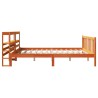 Cadre de lit et tête de lit sans matelas cire marron 180x200 cm 