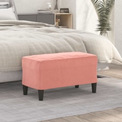 Banc Rose 70x35x41 cm Velours 