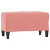 Banc Rose 70x35x41 cm Velours 