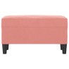 Banc Rose 70x35x41 cm Velours 