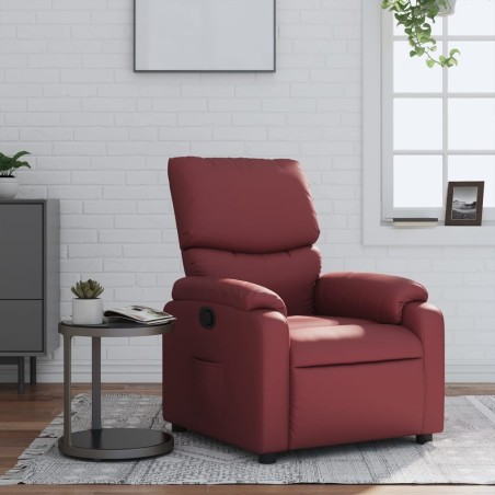 Fauteuil inclinable Rouge bordeaux Similicuir 