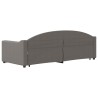 Lit de jour avec gigogne sans matelas taupe 80x200 cm 