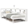 Lit bibliothèque sans matelas blanc 90x200cm bois de pin massif 