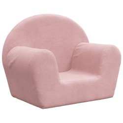 Canapé pour enfants rose peluche douce 