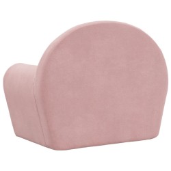 Canapé pour enfants rose peluche douce 