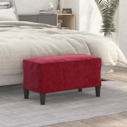Banc Rouge bordeaux 70x35x41 cm Velours 