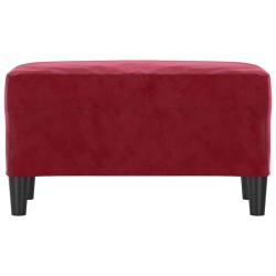 Banc Rouge bordeaux 70x35x41 cm Velours 