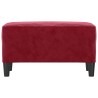 Banc Rouge bordeaux 70x35x41 cm Velours 