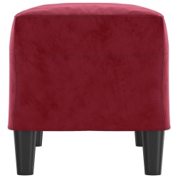 Banc Rouge bordeaux 70x35x41 cm Velours 