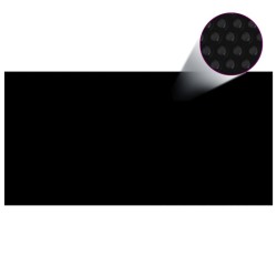 Couverture de piscine Noir 549 x 274 cm PE 