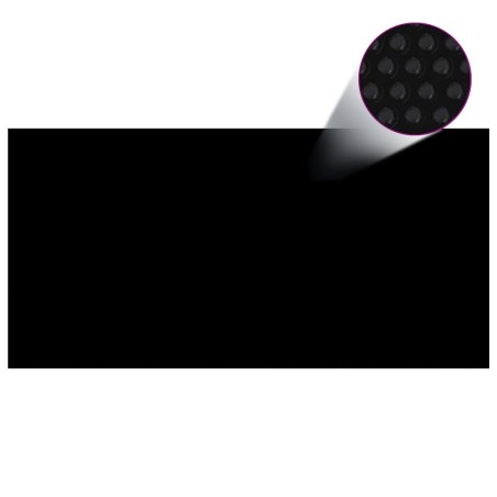Couverture de piscine Noir 549 x 274 cm PE 