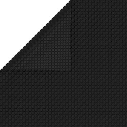 Couverture de piscine Noir 549 x 274 cm PE 