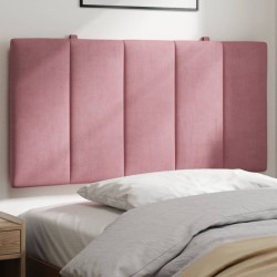 Coussin de tête de lit rose 100 cm velours 