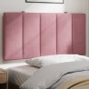 Coussin de tête de lit rose 100 cm velours 