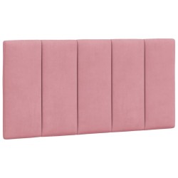 Coussin de tête de lit rose 100 cm velours 