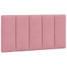 Coussin de tête de lit rose 100 cm velours 