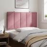 Coussin de tête de lit rose 100 cm velours 