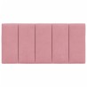 Coussin de tête de lit rose 100 cm velours 