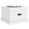Table basse blanc 50x50x35 cm bois d'ingénierie 