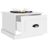 Table basse blanc 50x50x35 cm bois d'ingénierie 