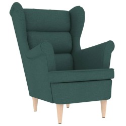 Fauteuil vert foncé 74x84x100 cm tissu 