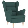 Fauteuil vert foncé 74x84x100 cm tissu 