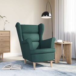 Fauteuil vert foncé 74x84x100 cm tissu 