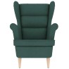 Fauteuil vert foncé 74x84x100 cm tissu 