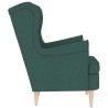 Fauteuil vert foncé 74x84x100 cm tissu 