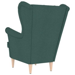 Fauteuil vert foncé 74x84x100 cm tissu 