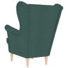 Fauteuil vert foncé 74x84x100 cm tissu 