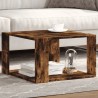 Table basse chêne fumé 51,5x51,5x30 cm bois d'ingénierie 