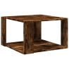 Table basse chêne fumé 51,5x51,5x30 cm bois d'ingénierie 
