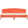 Cadre de lit sans matelas cire marron 200x200cm bois pin massif 