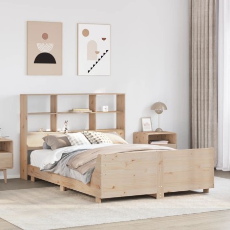 Cadre de lit sans matelas 120x200 cm bois de pin massif 