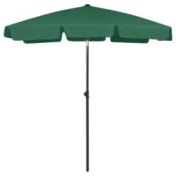 Parasol de plage vert 180x120 cm 