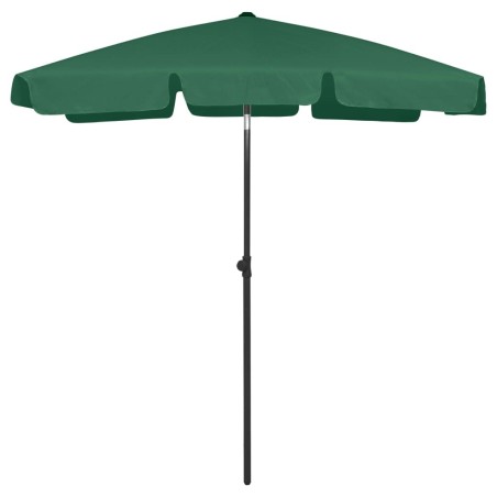Parasol de plage vert 180x120 cm 